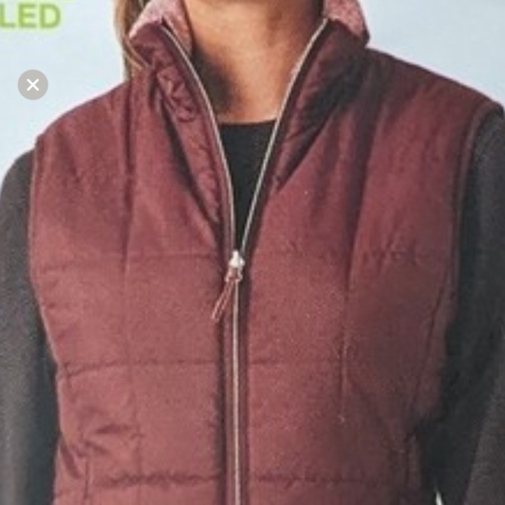 Free Country Reversible Vest Dark Cherry XL